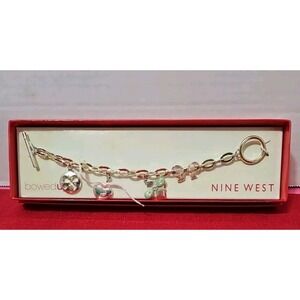Nine West Bowed Up Charm Bracelet‎ New Gift Pink